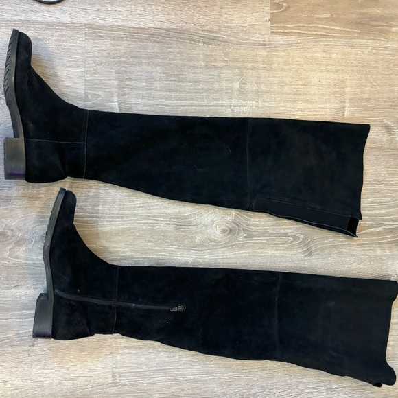 Gently used black suede Stuart Weitzman Hilo thigh high boots - Picture 11 of 11